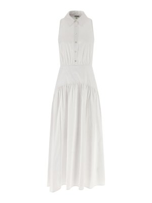 STAUD: Knielange Kleider - Knielanges Kleid - Weiß