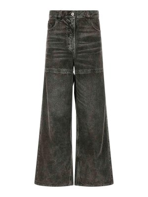 The Attico: Jeans Rectos - Vaqueros Rectos - Negro