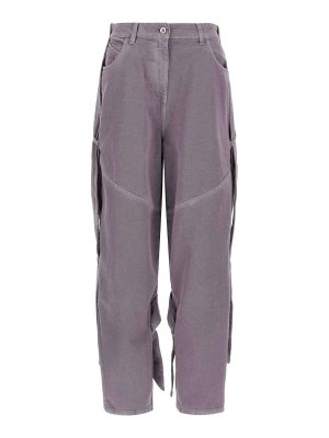 The Attico: straight leg jeans - Garment-Dyed Jeans