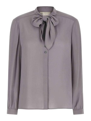 TORY BURCH: blouses - Georgette Bow Blouse