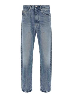 VERSACE: straight leg jeans - Studded Jeans
