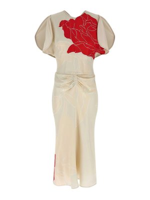 VICTORIA BECKHAM: ニーレングスドレス - 膝丈ドレス - マルチカラー