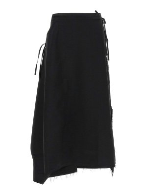 Y-3: Knielange und Midi Röcke - Midirock - Schwarz