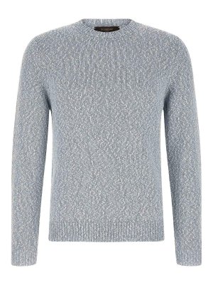 ZANONE: Pull col rond - Pull Col Rond - Bleu Clair