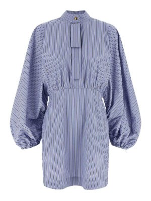 ZIMMERMANN: short dresses - Drawstring Stripe Mini Dress