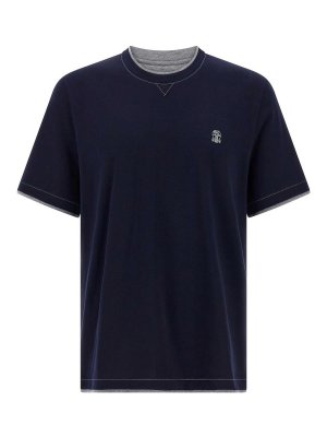 BRUNELLO CUCINELLI: t-shirts - Double Layer T-Shirt