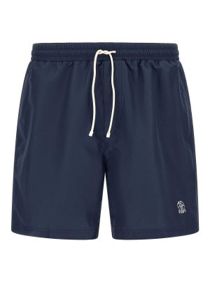 BRUNELLO CUCINELLI: one-piece - Logo Embroidery Swimsuit