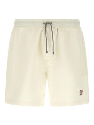 BRUNELLO CUCINELLI: one-piece - Logo Embroidery Swimsuit