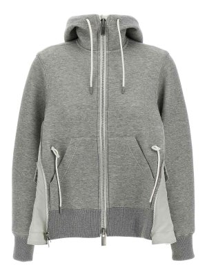 Sacai: Felpe e maglie - Felpa con cappuccio in spugna