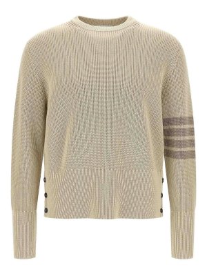 THOM BROWNE: crew necks - 4Bar Sweater