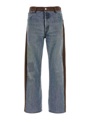 B SIDES JEANS: Jeans Rectos - Vaqueros Rectos - Azul