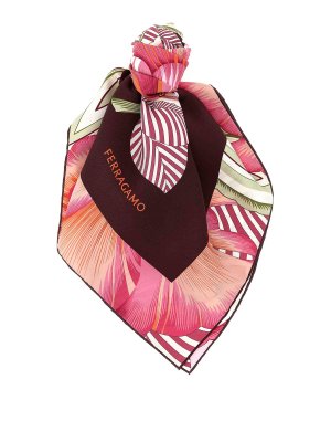 FERRAGAMO: scarves - Brezza Print Scarf