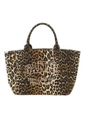 GANNI: トートバッグ - トートバッグ - ブラウン