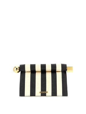 JACQUEMUS: clutches - La Pochette Rond Carr Clutch