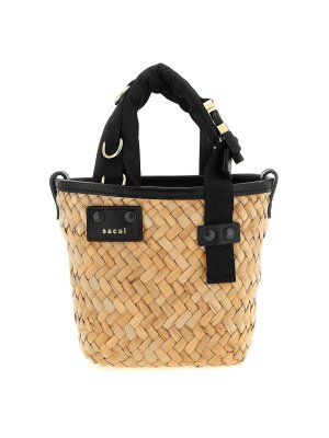 Sacai: Handtaschen - Shopper - Beige