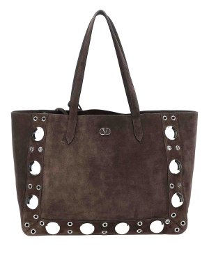 VALENTINO GARAVANI: トートバッグ - トートバッグ - ブラウン