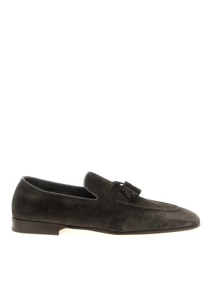 BRUNELLO CUCINELLI: Mocasines y Zapatillas - Mocasines - Gris