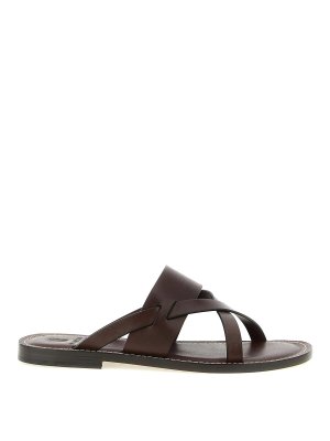 BRUNELLO CUCINELLI: sandals - Leather Sandals