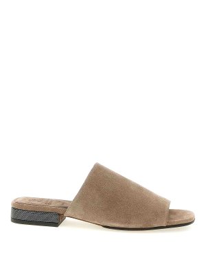 BRUNELLO CUCINELLI: sandals - Monile Suede Sandals