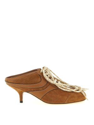 DRIES VAN NOTEN: sneakers - Sneakers  in pelle scamosciata con tacco