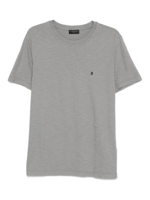 DONDUP: t-shirts - T-Shirt In Grey Cotton With Logo