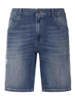 DONDUP: トラウザーショーツ - ショートパンツ - ブルー