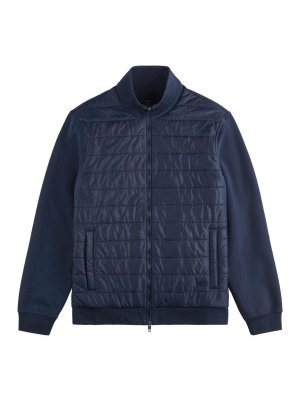 FAY: padded jackets - Quilted Jacket In Dark Blue