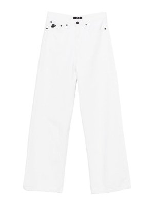 IOIS: jeans dritti, a sigaretta - Jeans larghi skater in denim di cotone bianco