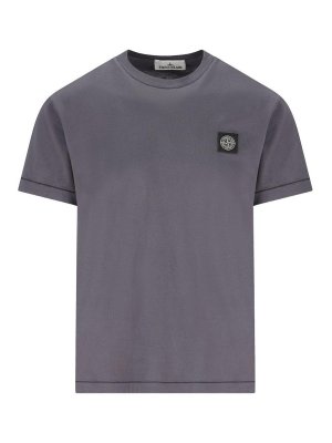 STONE ISLAND: t-shirts - Grey T-Shirt In Cotton With Logo