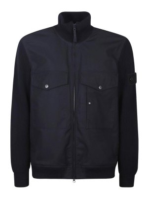 STONE ISLAND: casual jackets - Chest-Pocket Dark Blue Jacket