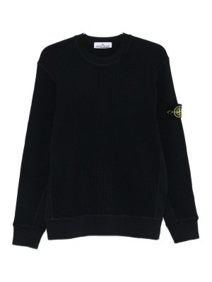 STONE ISLAND: Sweatshirts & Sweaters - Sweatshirt With Logo Patch In Blue