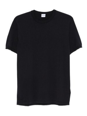 ASPESI: t-shirts - Round-Neck T-Shirt In Blu Navy Cotton