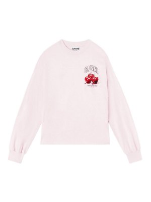 GANNI: T-shirts - T-Shirt - Couleur Chair