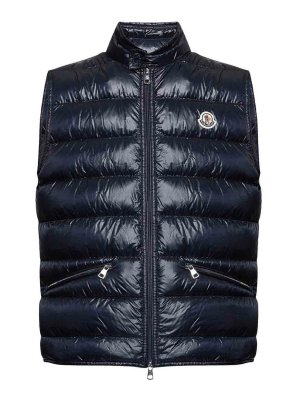 MONCLER: Chalecos - Chaleco - Azul