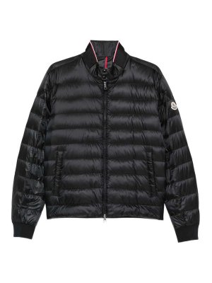 MONCLER: padded jackets - Black Quilted Down Jacket