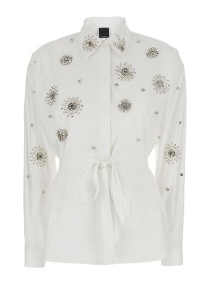 Pinko: camicie - Camicia Carley In Cotone Bianco