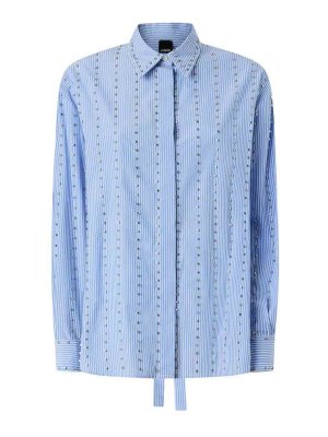 Pinko: shirts - Shirt In Light Blue Cotton
