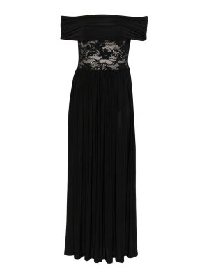 ZIMMERMANN: maxi dresses - Long Black Dress With Bardot Neckline