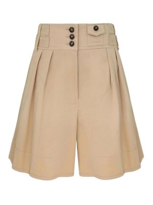 ZIMMERMANN: Trousers Shorts - Beige Cotton Shorts With Buttons