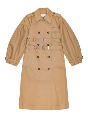GANNI: Trenchs - Trench-Coat - Beige