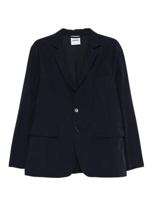 ASPESI: blazers - Classic Blazer In Navy Blue Cotton