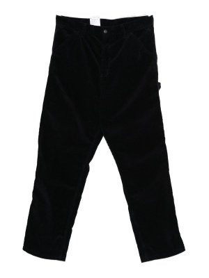 CARHARTT: casual trousers - Single Knee Corduroy Pants In Black