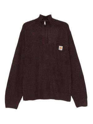 CARHARTT: maglia collo rotondo - Maglione marrone a collo alto