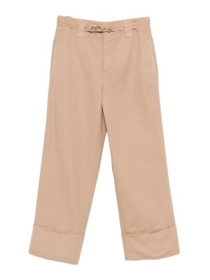 TWINSET: casual trousers - Logo Detail Trousers And Belt Loops
