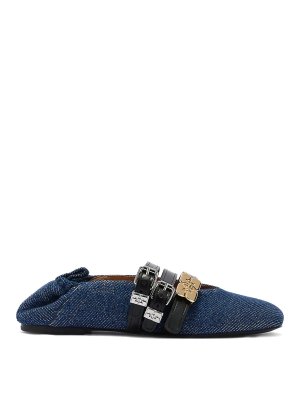 GANNI: Ballerines - Ballerines - Bleu
