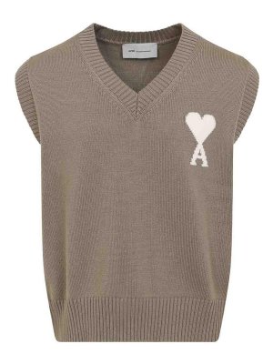 AMI PARIS: vests - Wool And Cotton Vest
