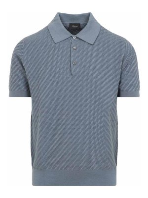 BRIONI: polo shirts - Cotton And Silk Polo
