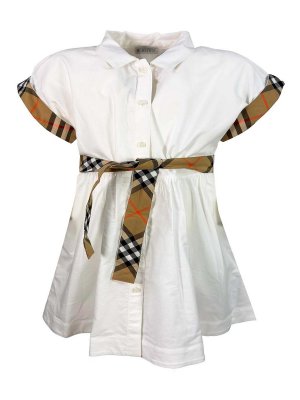 BURBERRY: ニーレングスドレス - 膝丈ドレス - 白