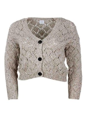 ELEVENTY: Strickpullover mit Rundhalsausschnitt - Rundhalspullover - Beige