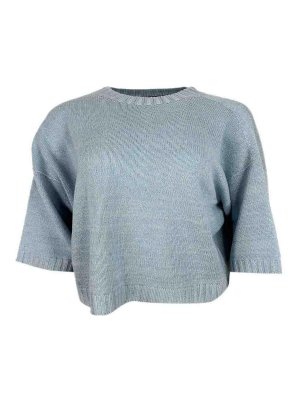 FABIANA FILIPPI: Pull col rond - Pull Col Rond - Bleu Clair